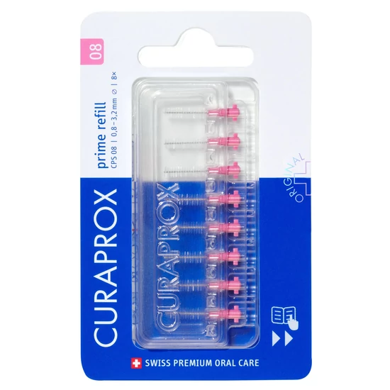 CURAPROX CPS 08 Prime Refill utántöltők természetes fogközökhöz 8x