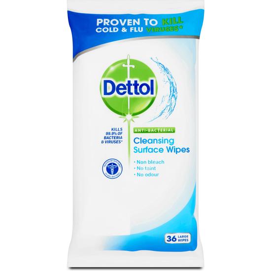 Dettol felületfertőtlenítő törlőkendő 36x