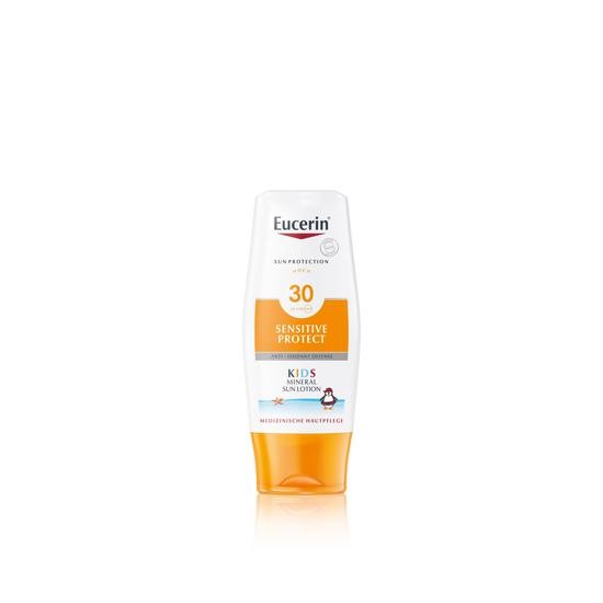 Eucerin Sun Sensitive Protect Gyermek naptej ásványi szűrővel FF30 150 ml
