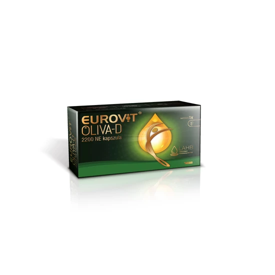 Akciós Eurovit Oliva-D 2200 NE kapszula D-vitamin extra szűz olívaolajban étrend-kiegészítő 30x