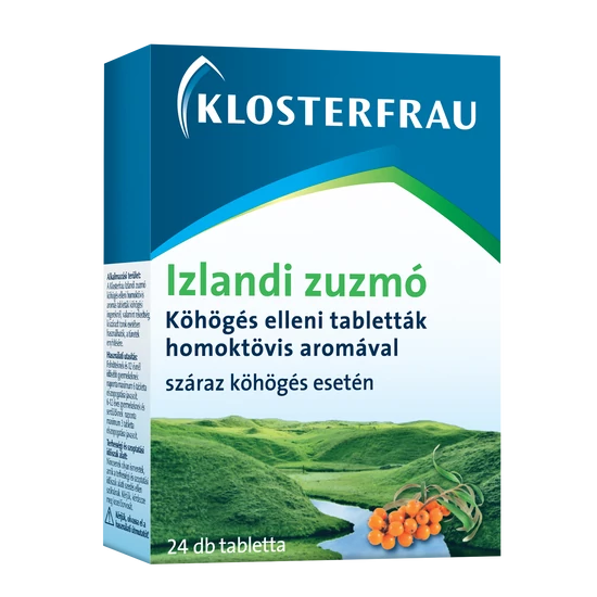 Izlandi zuzmó köhögés elleni szopogató tabletta 24x