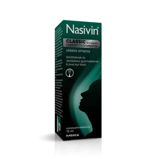 Nasivin Classic 0,5mg/ml orrspray tartósítószermentes 10ml