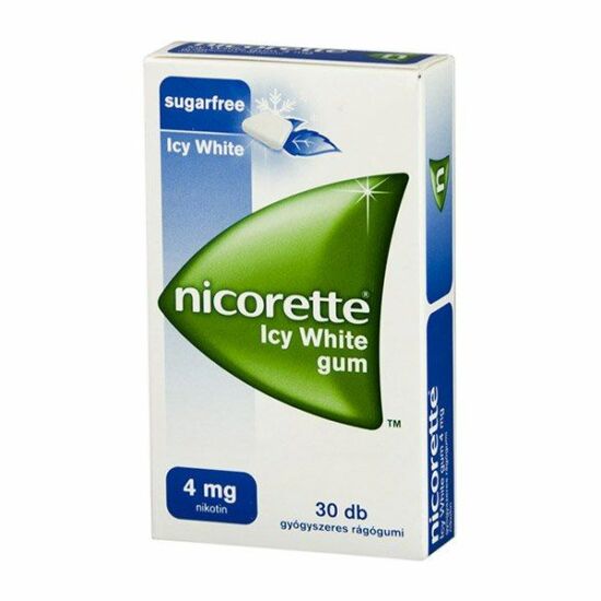 Nicorette Icy White Gum 4mg gyógyszeres rágógumi 30x