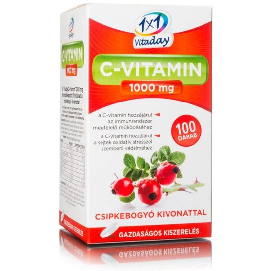 1x1 Vitaday C-vitamin 1000mg csipkebogyó kivonattal filmtabletta 100x