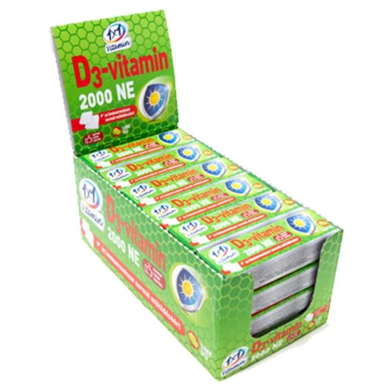 1x1 Vitamin D3-vitamin 2000NE rágótabletta szőlőcukorral 14x
