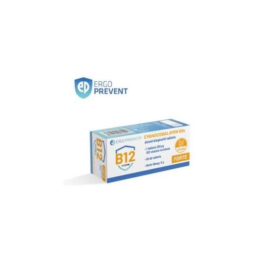 CYANOCOBALAMIN  FORTE B12 VITAMIN étrend-kiegészítő tabletta 250 mcg 50x