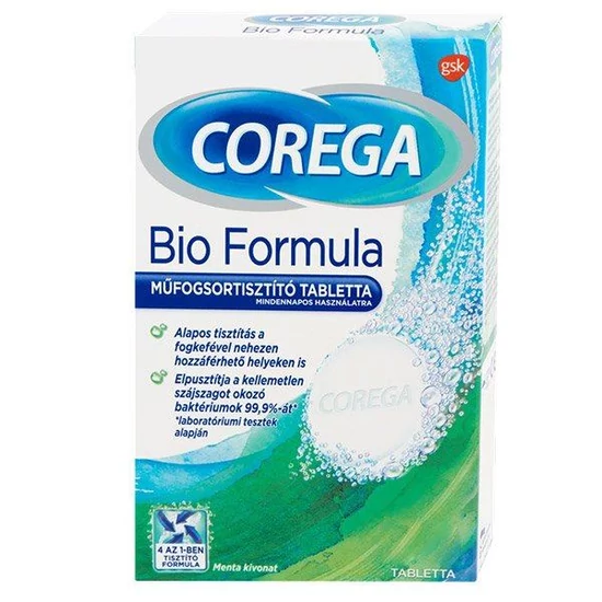 Corega Műfogsortisztító tabletta Bio Formula 108x