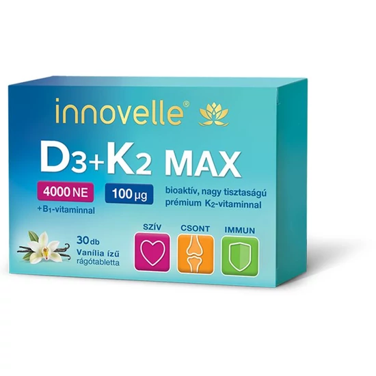 Innovelle D3+K2 Max 4000NE étrendkiegészítő rágótabletta 30x