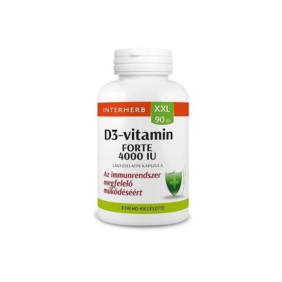 Interherb XXL 90 db D3-VITAMIN FORTE 4000 IU kapszula