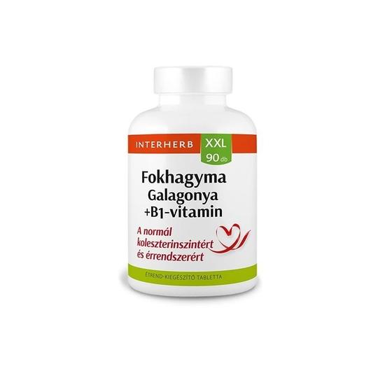 Interherb XXL 90 db FOKHAGYMA & GALAGONYA +B1-vitamin tabletta