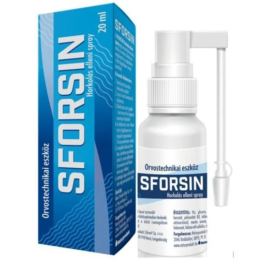 Akciós Sforsin Horkolás elleni spray (orvostechnikai eszköz) 20 ml