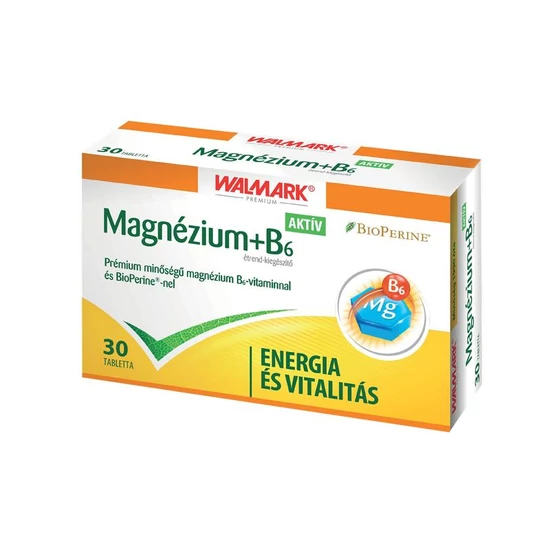 Walmark Magnézium + B6 vitamin Aktív tabletta 30x