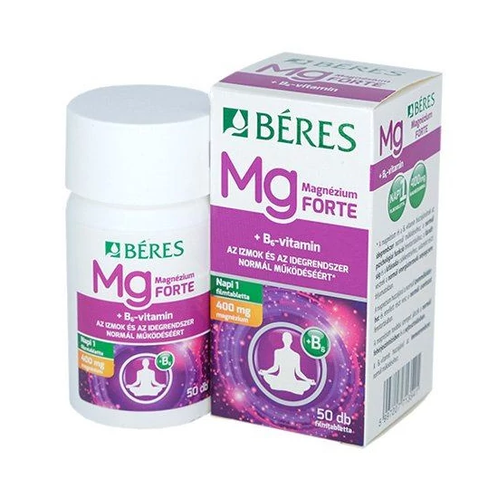 Béres Magnézium 400 mg+B6 Forte filmtabletta 50x