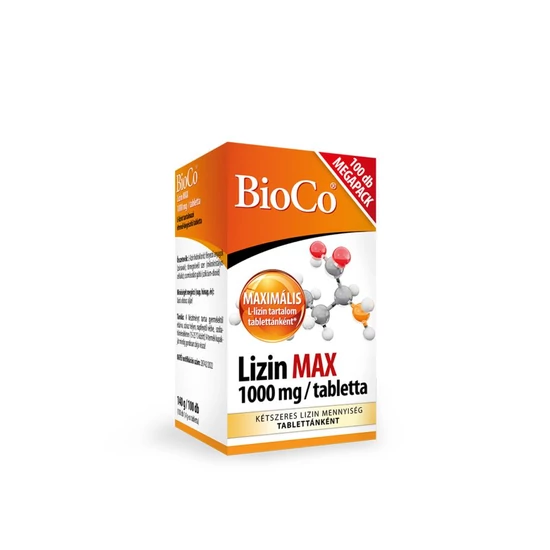 BioCo Lizin MAX 1000 mg / tabletta étrend-kiegészítő tabletta 100 db