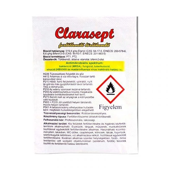 Clarasept törlőkendő 1x