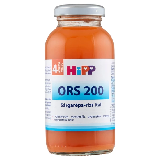 HiPP ORS 200 sárgarépa-rizs ital 4 hónapos kortól 0,2 l