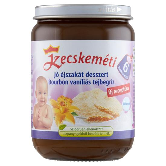 Kecskeméti Jó Éjszakát Desszert bourbon vaníliás tejbegríz 6 hónapos kortól 190 g