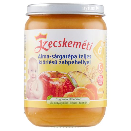 Kecskeméti alma-sárgarépa teljes kiőrlésű zabpehellyel bébidesszert 6 hónapos kortól 190 g