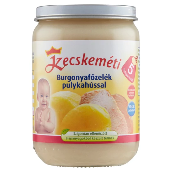 Kecskeméti burgonyafőzelék pulykahússal bébiétel 5 hónapos kortól 190 g