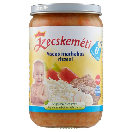 Kecskeméti vadas marhahús rizzsel bébiétel 8 hónapos kortól 220 g