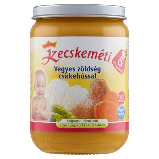 Kecskeméti vegyes zöldség csirkehússal bébiétel 5 hónapos kortól 190 g