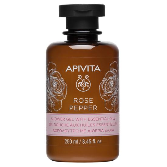 APIVITA Tusfürdő illóolajokkal, bőrfiatalító rózsával & borssal 250 ml