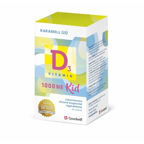 Goodwill D3-vitamin KID 1000 NE rágótabletta 90x