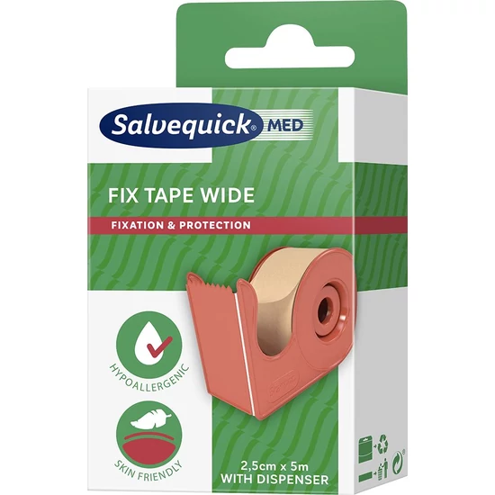 Salvequick Med ragtapasz 2.5cmx5m + tartó 1x
