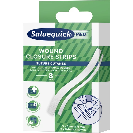 Salvequick Med sebzáró csík steril 8x