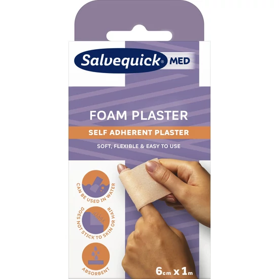Salvequick Med tapasz habszivacs öntapadó 6cmx1m 1x