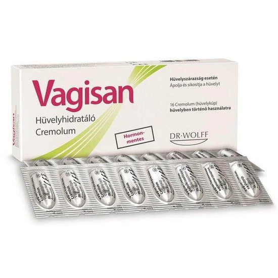 Vagisan hüvelyhidratáló hüvelykúp 16x