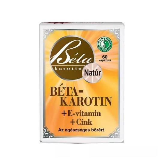 Dr Chen Béta-Karotin + E-vitamin + Cink lágyzselatin kapszula 60x