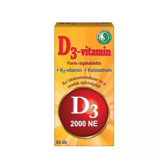 Dr Chen D3 Vitamin Forte Rágótabletta 60x