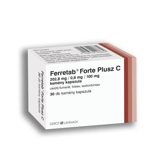 Ferretab Forte Plusz C kemény kapszula 30x
