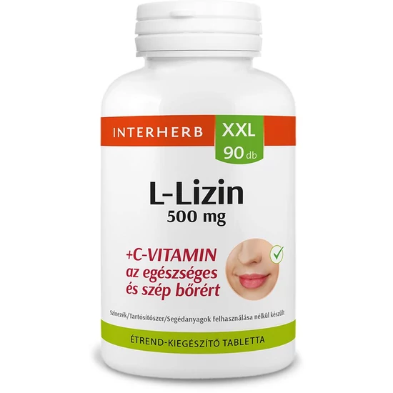 Interherb XXL 90x L-Lizin 500 mg+C-vitamin kapszula