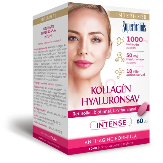 Interherb Kollagén & Hyaluronsav Szépségformula INTENSE tabletta 60x