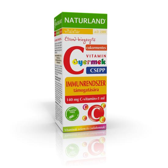 Naturland C-vitamin étrend-kiegészítő csepp elsősorban gyermekeknek 30ml