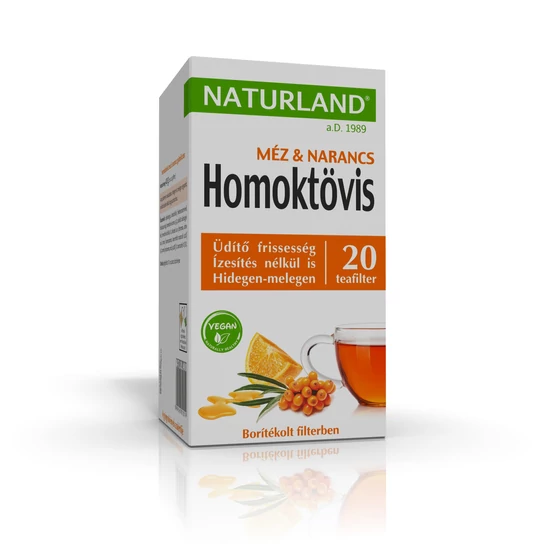 Naturland Homoktövis & méz & narancs gyümölcstea 20x2g