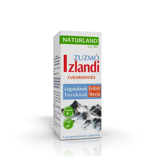 Naturland Izlandi zuzmó folyékony étrend- kiegészítő készítmény cukormentes 150ml