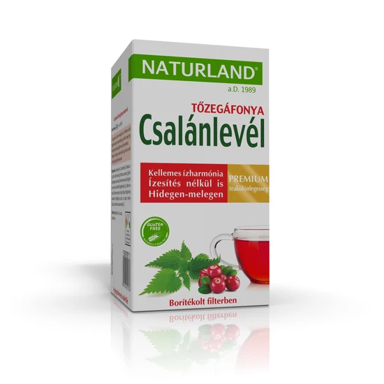 Naturland Prémium Csalánlevél & tőzegáfonya teakeverék 20x1,2g