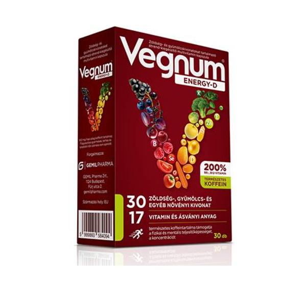 Vegnum Energy-D Étrendkiegészítő Multivitamin Kapszula 30x