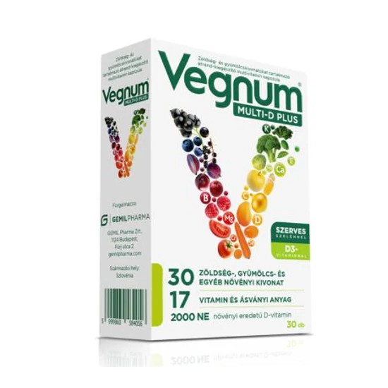 Vegnum Multi-D Plus Étrendkiegészítő Kapszula 30x