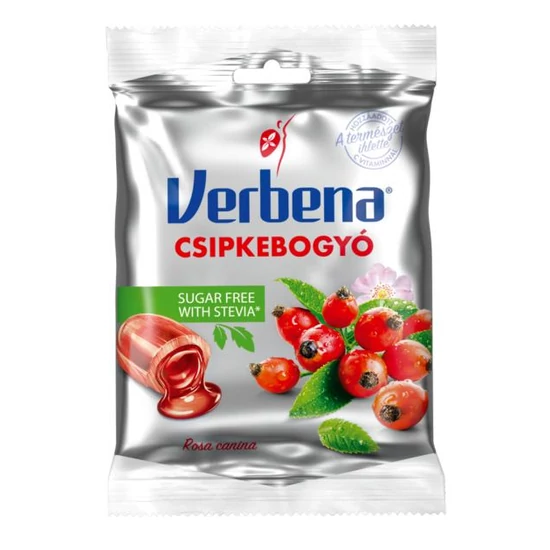 Verbena Light Csipkebogyó cukorka 60g