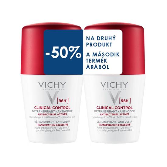 Vichy Izzadásgátló Clinical Control 96H dezodor – Golyós dupla 2x50 ml