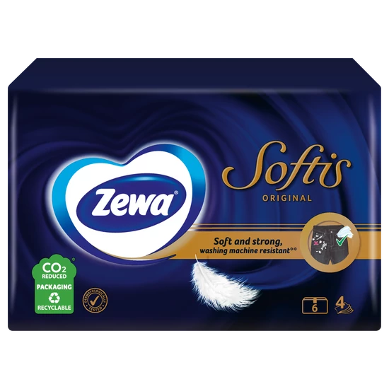 Zewa Softis papírzsebkendő normál 6x9x