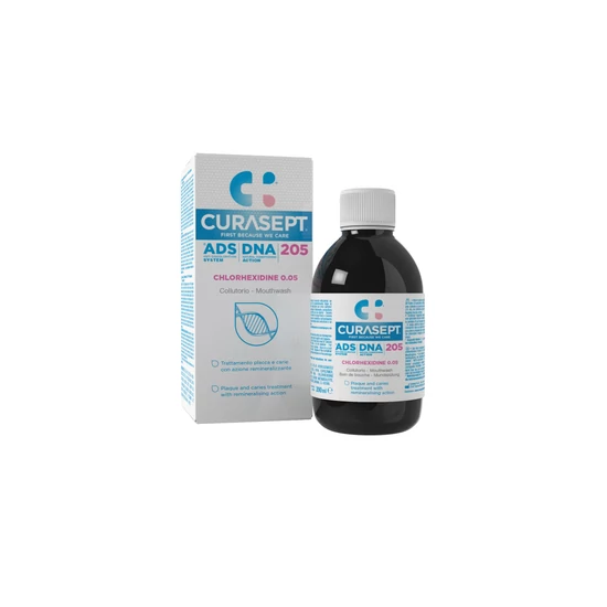 Curasept ADS DNA 205 klórhexidin tartalmú szájöblögető (0,05% CHX, 200 ml )