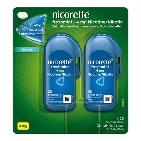 Nicorette Mint 4 mg Mentolos préselt szopogató tabletta 80x