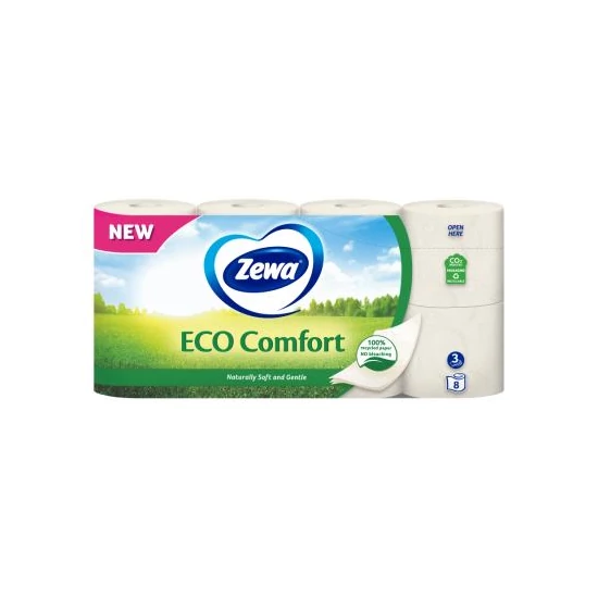 Zewa Eco Comfort 3 rétegű toalettpapír 8 tekercs