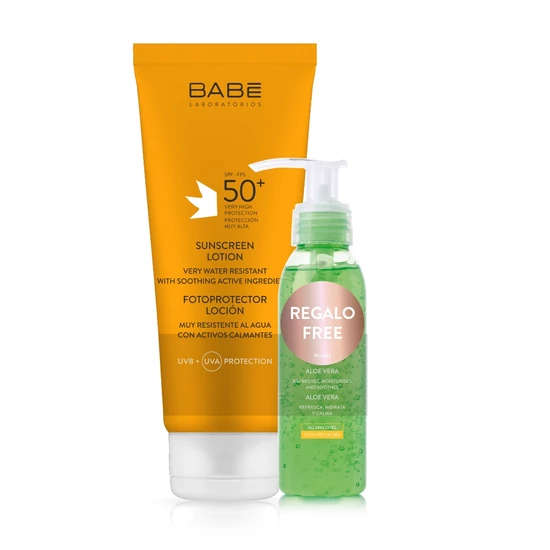 BABÉ SUN - felnőtt naptej SPF50+ 200ml + Ajándék ALOE gél 90ml Kifutó termék!