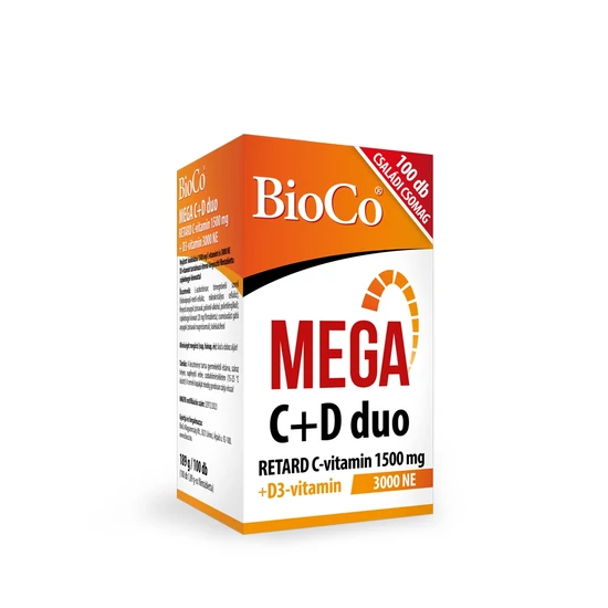 BioCo Mega C+D Duo Retard C-vitamin 1500 mg + D3-vitamin 3000 NE filmtabletta 100x